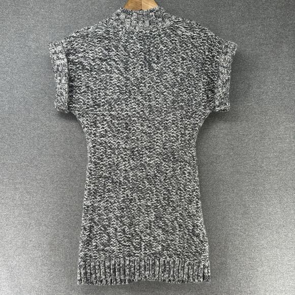 Express Sweater Cardigan Women's XS Chunky Knit Short Sleeve Wool Blend - Picture 2 of 11